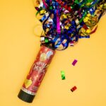 Хлопушка пружинная 16 см серпантин фольга Супер Пати красное — изображение 2